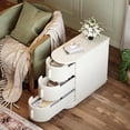 thumbnail image 6 of Tribesigns 3-Drawer Wooden End Table, Modern Sofa Side Table, Narrow Chair Side Table Nightstand for Living Room, Bedroom, No Assembly Required, White, 6 of 7