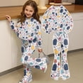 thumbnail image 4 of Grblisyd First Day of School Outfits for Girls Kids 2 Piece Crew Neck Long Sleeve Sweatshirt & Elastic Waist Flare Pants Fall Winter Clothing for 2-8Y, 4 of 7