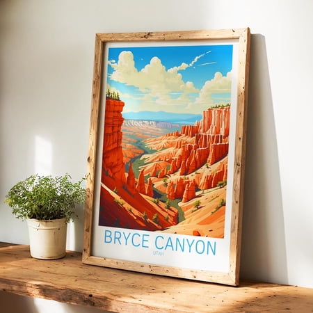 Bryce Canyon Poster Usa Poster Bryce Canyon Vintage Poster Travel Poster Bryce Canyon Retro Poster Bryce Canyon Travel Gift Print