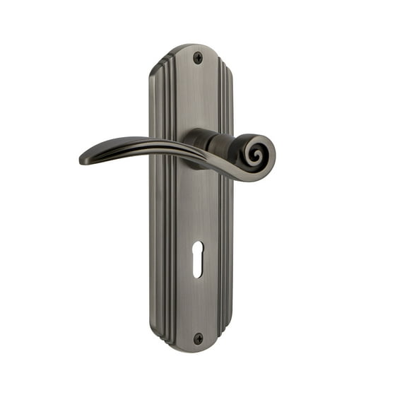 Nostalgic Warehouse Decswn_Psg_238_Kh Swan Passage Door Lever Set - Grey