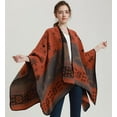 thumbnail image 2 of PIKADINGNIS Women Shawls Wrap Blanket Sweater Long Cardigan Poncho Thickened Warm Coat Winter Scarf for Outing and Party, 2 of 6