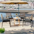 thumbnail image 1 of Wicker Patio Chairs Set of 2, Outdoor Chairs Balcony Seats with Metal Frame and Square Rattan Design for Balcony, Backyard, Poolside, 1 of 6