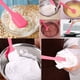 thumbnail image 5 of Juego de espátulas de silicona resistentes al calor, silicona antiadherente, diseño ergonómico para cocinar y hornear en la cocina, 3 piezas en color rosa, utensilios de una sola pieza sin costuras, 5 of 6