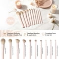 thumbnail image 4 of Livhil 10 Pcs Pink Makeup Brushes Set, Soft Makeup Brushes with Pouch, Eyeshadow Brushes Easy-taken Full Face Cosmetic Brushes for Beginners, 4 of 8