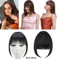 thumbnail image 3 of Benehair Clip in Fringe Hair Extensions as Humam Air Bangs French Bangs Thin Hairpiece 6.4" Dark Black, 3 of 13