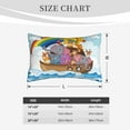 thumbnail image 6 of Balery Rainbow Animals on Noah's Ark Bedding Queen Pillow Cases - Envelope Closure - Soft Brushed Microfiber Fabric - Shrinkage and Fade Resistant Pillow Cases-14"x20", 6 of 9