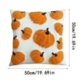 thumbnail image 3 of Btomtd 18" x 18" Halloween Throw Pillow Covers with Pumpkins Embroidery, Velvet Thanksgiving Fall Pillow Cases, Holiday Decorative Cushion Covers for Couch Sofa and Bed, A, 3 of 6