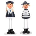 thumbnail image 1 of Desk Toys Small Figurines Decorative Home Accessories Mediterranean Style Gift Option For Doll Collectors 2Pcs, 1 of 2