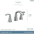 thumbnail image 5 of Moen TV6173BN Glyde Two-Handle Widespread Bathroom Sink Faucet, Brushed Nickel, 5 of 6