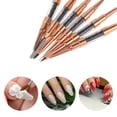 thumbnail image 3 of Unique Bargains 1 Set Rhinestones Handle Nail Art Brushes Kit for Nail Design Black Gold Tone, 3 of 6