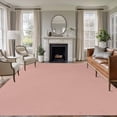 thumbnail image 2 of Pink Pure Color Area Rugs Collection 6'x9', Aesthetics Contemporary Luxury Non Slip Indoor Rectangle Throw Runner Rug Floor Mat Carpet for Living Room Dining Table Bedroom Nursery, 2 of 9