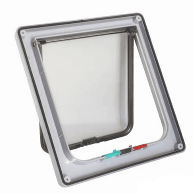 Secure Your Pet's Safety with Our 4-Way Lockable Dog & Cat Door - Easy to Install Flap Pet Gate Door