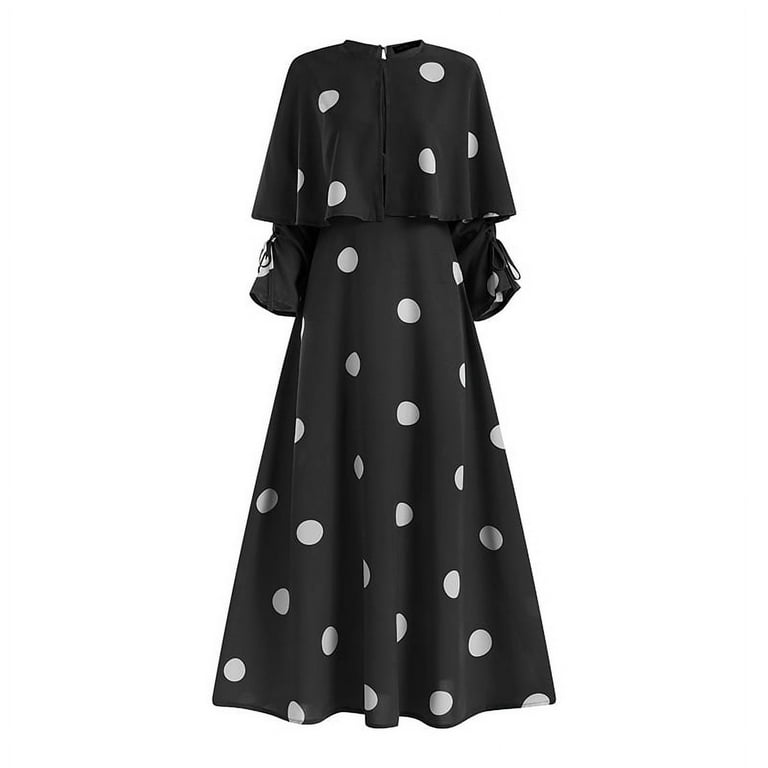 Polka dot dress muslimah 2025