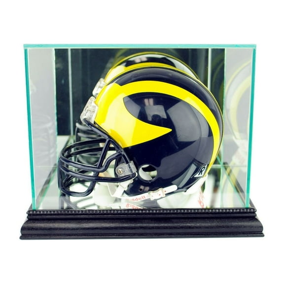 Perfect Cases - Mini Football Helmet Display Case, Black Finish