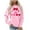 Pink, variant on successthop Crew Neck Sweatshirts Women Valentine Day Bow Print Casual Clothes Long Sleeve Outfits Vacation Tops M