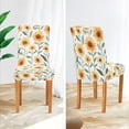 thumbnail image 3 of Yayeee 2 Pack Dining Chair Covers Stretch Parson Chairs Slipcovers Seat Protector, Sunflowers and Leaves Pattern, 3 of 6