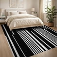thumbnail image 3 of ODIKA 8'x10' Washable Area Rug Non-Shedding, Easy Care, Stripe Balanced Front Decorative Crisp Even Width Band Striped for King Size Bedroom Under Bed, Master Suite, 3 of 7