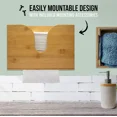 thumbnail image 4 of Dispensador de toallas de papel de madera natural, aspecto moderno de bambú, diseño innovador para cocina, baño y oficina, 4 of 6