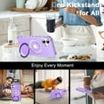 thumbnail image 3 of for iPhone 16 Plus Case, [Compatible with MagSafe][Anti-Yellowing][Military-Grade Protection] Shockproof Corner Enhanced Protection Magnetic Phone Case for iPhone 16 Plus,Purple, 3 of 6