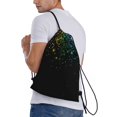 thumbnail image 3 of Drawstring Backpack - Night Rainbow Sparkles Splash Proof Small Drawstring Gym Bag for Women Men, Cinch Sports String Bag Backpack for Travel Swimming Beach, 3 of 8