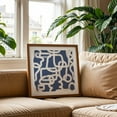 thumbnail image 3 of Geometric Doodles Blue - Drawing Abstract Line Art Geometric Modern Art Minimalist Surrealism Pattern Unframed Wall Art Print 10 x 10 inches, 3 of 9
