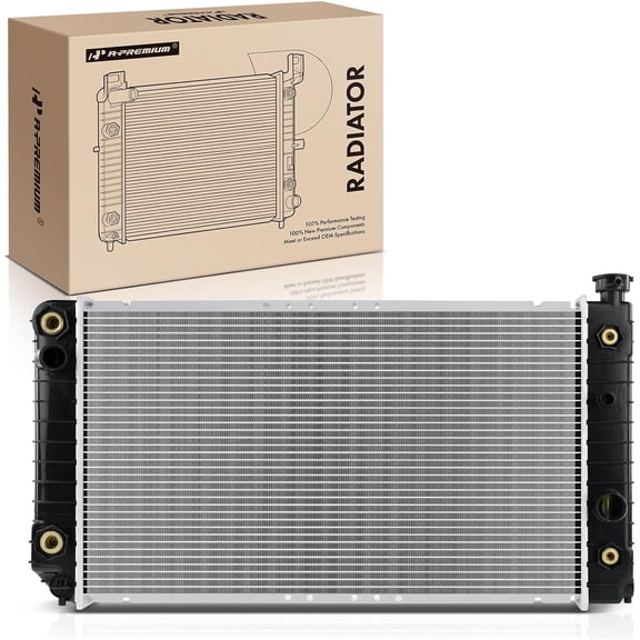 A-Premium Engine Coolant Radiator Assembly with Transmission Oil Cooler Compatible with Chevrolet S10 Blazer & GMC S15 Jimmy & Oldsmobile V6 4.3L, Automatic Transmission, Replace# 8010705, 52450026