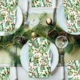 thumbnail image 6 of 100 Christmas Berries Guest Napkins Disposable Paper, Xmas Holly Berry Greenery Dinner Hand Napkin Towel for Home, Powder Room, Wedding, Party, Decorative Fingertip Towels, 6 of 6