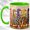 Green, variant on Decorative Duck Coffee Mug, Colorful Waterfowl Mug, Ceramic 11 oz
