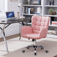 thumbnail image 4 of Yaheetech Modern Faux Leather Office Chair with Padded Armrests,Pink, 4 of 8