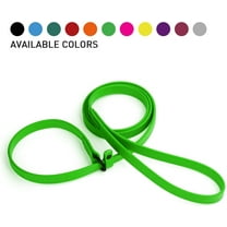 Dogline  - Biothane Slip Dog Leash - for Small, Medium and Large Dogs - Odor Free Slip Lead, Heavy Duty and Durable Material Kennel Lead (Neon Green: Width 3/8" | L: 60"(5ft))