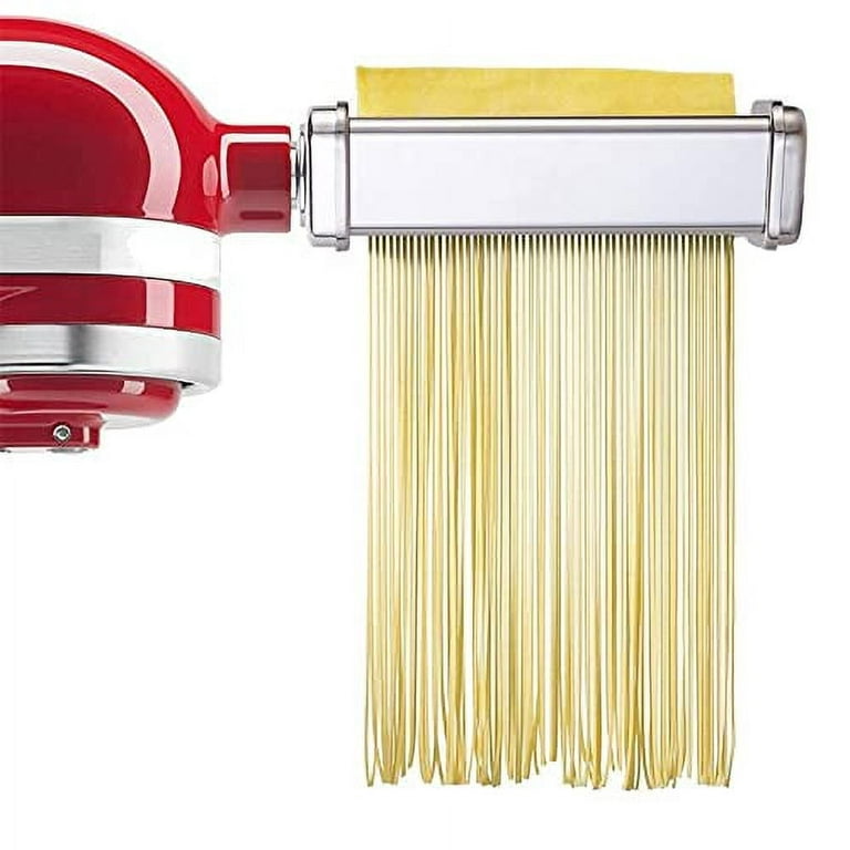 Gvode Pasta Attachment for KitchenAid Stand Mixer Included Pasta Sheet  Roller, Spaghetti Cutter and Fettuccine Cutter Pasta Maker Stainless Steel  Accessories 3Pcs by Gvode(does not include kitchenaid stand mixer)