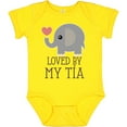 thumbnail image 3 of Inktastic Tia Loves Me Baby Elephant Boys or Girls Baby Bodysuit, 3 of 5