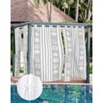 thumbnail image 7 of Outdoor Curtains for Patio Coral Grey and White Striped Waterproof Privacy Outside Curtains with Tiebacks Grommet Top Pergola Curtains for Porch Cabana Gazebo 2 Panels, 54x108 inch, 7 of 7