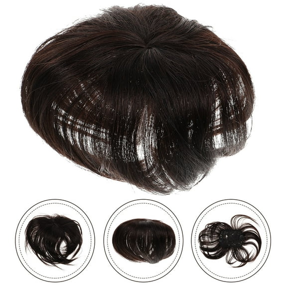 UPOUART Hair Topper Real Human Hair Brown Women Everyday Use 1Pcs 6x5in