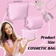 thumbnail image 2 of Set de bolsitas de maquillaje Huhumy Cute Cosmetic Pouch para mujer, color rosa, 2 of 7