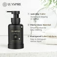 thumbnail image 6 of Luxspire Foaming Soap Dispenser, Glass Foam Pump Soap Dispenser, Non-Slip Hand Soap Dispenser with 5 Waterproof Labels, 15 Oz Refillable Liquid Soap Dispenser for Bathroom & Kitchen, Black, 2 Pack, 6 of 8