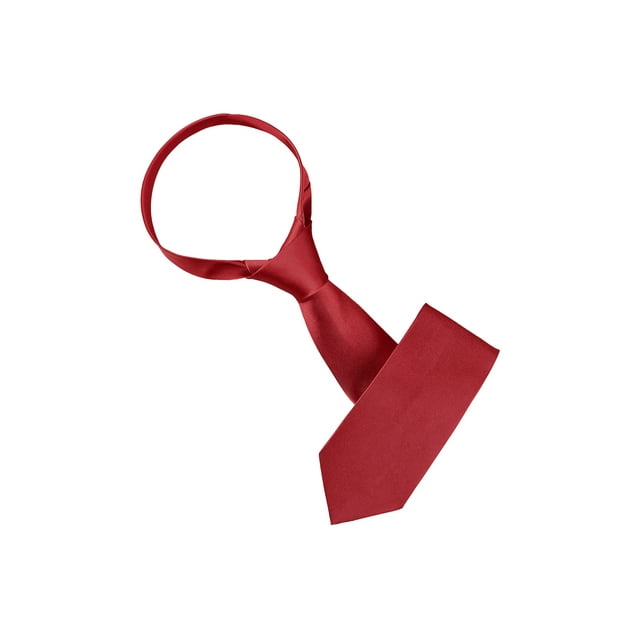 INSPIRE CHIC Men's Solid Color Formal Casual Party Wedding Self Tied Neckties Wine Red