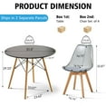 thumbnail image 3 of 5 Piece Round Dining Table Set for 4, 31.5" Kitchen Table with 4 Clear Gray Acrylic Chairs for Restaurant Bedroom Living Room, Space Saving Black Table Chair Set of 4, 3 of 8