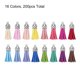 thumbnail image 4 of Uxcell 200 Pcs Borlas para llaveros, Borlas de cuero al por mayor para manualidades, Pendientes de borlas de colores, Multicolor, 4 of 6