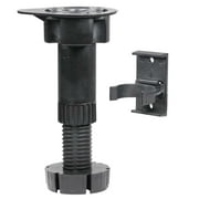 Rok Hardware Adjustable Furniture Legs, Cabinet Leg Levelers, Adjusts from 3-3/4" (96mm) to 6" (152.4mm) high - Black ABS