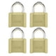 thumbnail image 1 of Candado combinado Master Lock Gold 175EC4 para exteriores, paquete de 4, 1 of 7