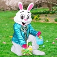 thumbnail image 4 of Alaiyaky Easter Bunny Costume Adult, Rabbit Costume with Vest Rabbit Bow Tie, Rabbit Onesie Costume for Easter Fancy Dress Costume, 4 of 12