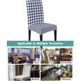 thumbnail image 6 of Stretch Chair Covers Set of 6, Navy Blue and White Grid Universal Fit Elastic Decorative Dining Chairs Slipcovers for Wedding, Banquet, Pastoral Farm Theme, 6 of 6