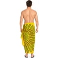 thumbnail image 3 of HAPPY BAY Men's Standard Casual Sarong Long Pareo Beach Wrap One Size Yellow-M400 Summer Vacation Party, 3 of 6