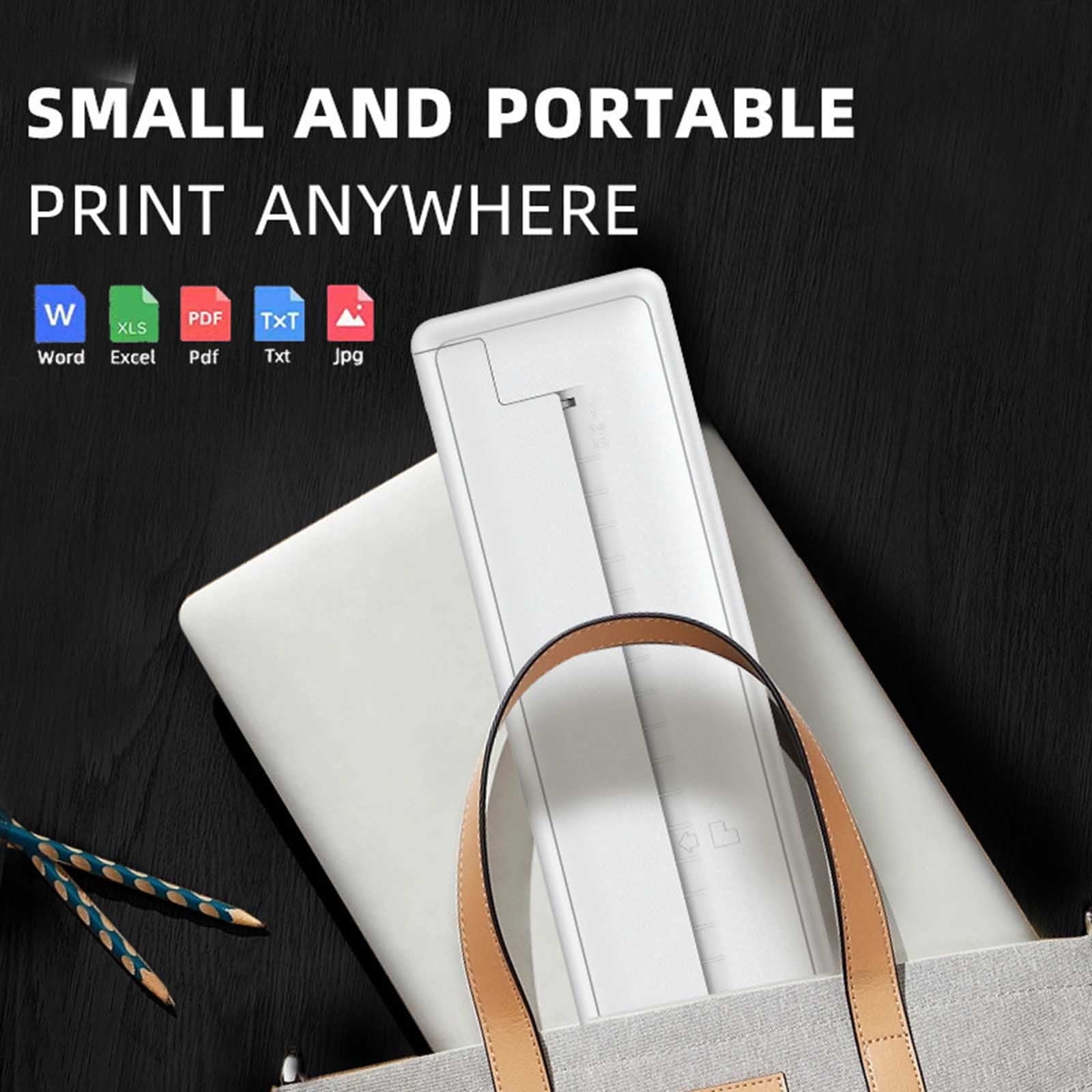 Blasgw Wireless Thermal A4 Paper Printers High-definition Office And Household Small Mini Portable Inkless Printing Machine White