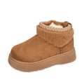 thumbnail image 3 of Women Fuzzy Boots Women Casual Round Toe Comfortable Thick Bottom Snow Boots Fleece Lining Warm Cozy Winter Boots, 3 of 7
