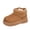 Yellow, variant on Womens Winter Boots Snow Boots Fuzzy Warm Platform Short Booties Suede Fleece Lining Pull On Cuff Ankle Boots Beige 6(37)