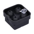 thumbnail image 1 of 2 moldes para hielo, 4 rejillas, reutilizables, de silicona elástica, para hacer cubitos de hielo, color negro, 1 of 14