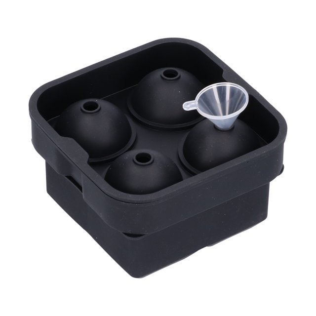 2 moldes para hielo, 4 rejillas, reutilizables, de silicona elástica, para hacer cubitos de hielo, color negro