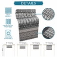 thumbnail image 6 of Grey White Boho Table Runner - 70 Inch Long Vintage Ethnic Tribe Abstract Art Cotton and Linen Blended Dress Scarves Farmhouse Table Runner for Kitchen Dining, Coffee Table, 13" x 70", 6 of 8